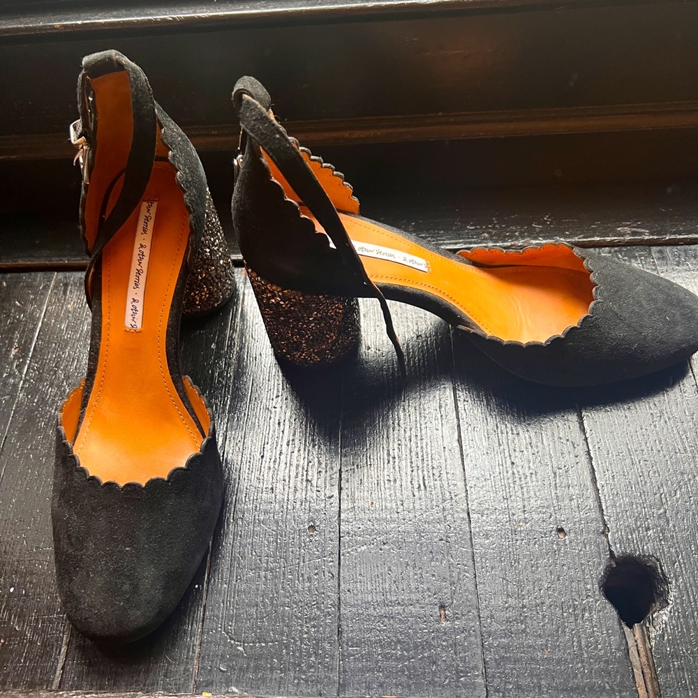 & Other Stories block heel shoes, black suede, size 39, used 3 times